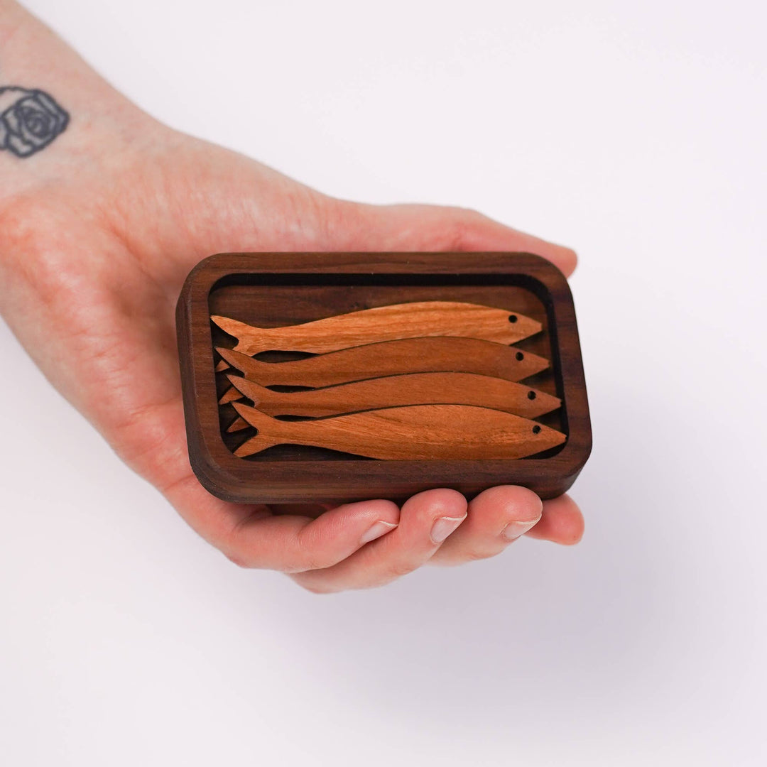 Wooden Sardine Tin Set