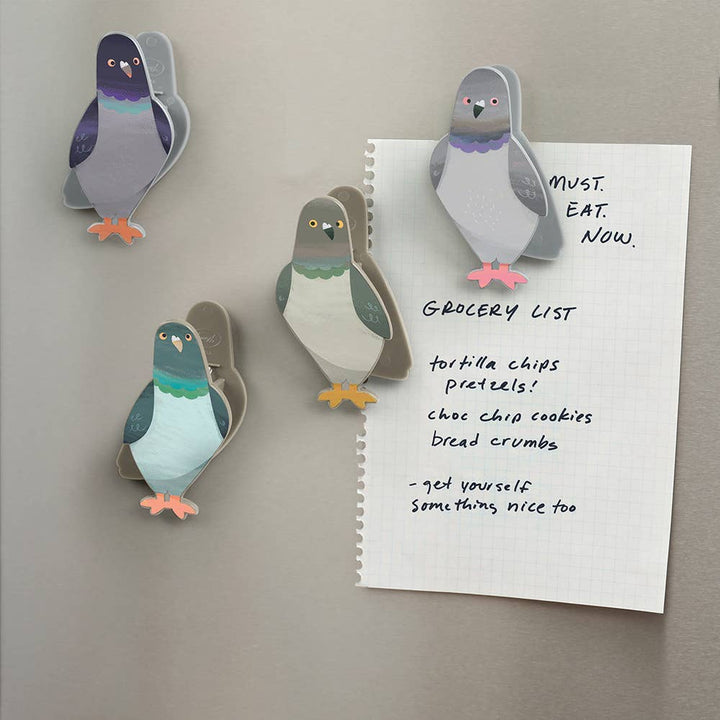 Peckish - Pigeon Bag Clips - Set of 4
