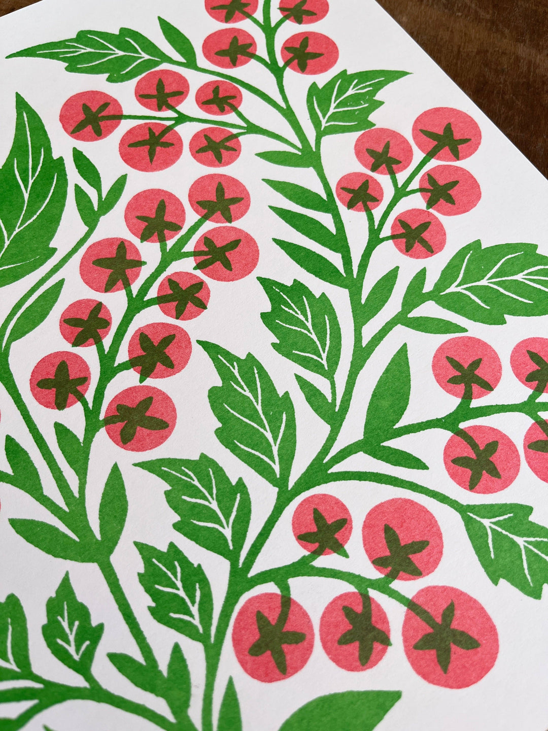 Garden Series: Cherry Tomato Risograph Print