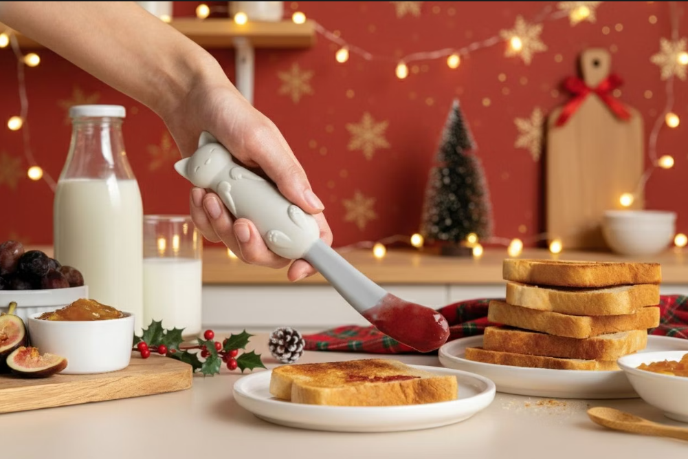 Mary Cat Jar Spatula for Scooping and Scrap - Kitchen Gifts