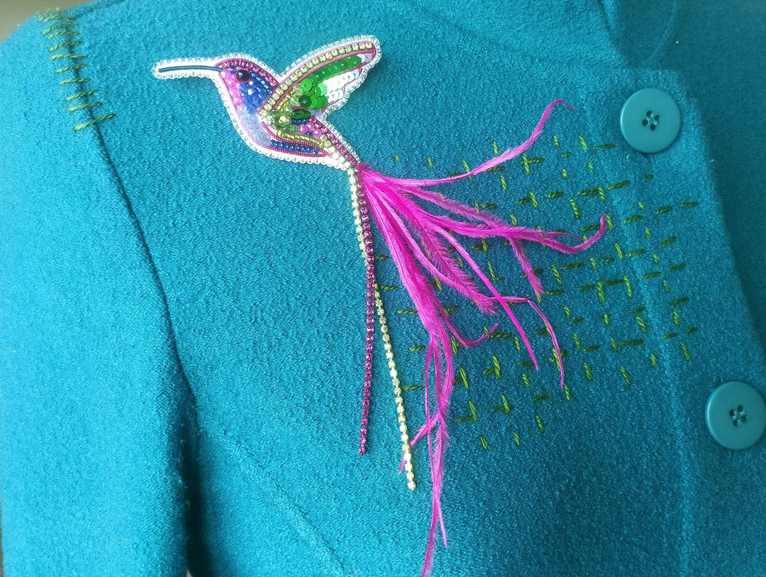 Set of 3 Fantasy Bird Beaded Brooch Embroidery Kits