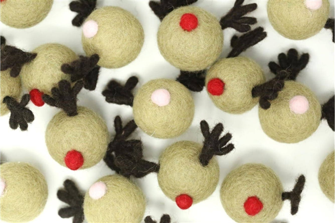 Felted Rudolph Ball