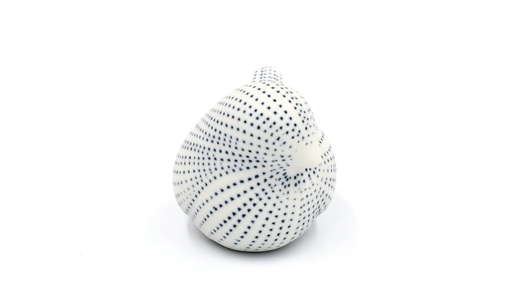 Handcrafted Mini Bird Blue Dotted Stripe