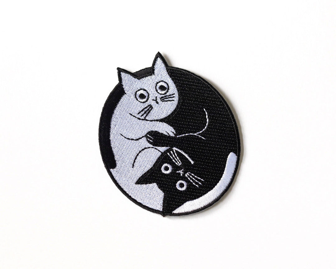 Yin-Yang Cats Iron-On Patch