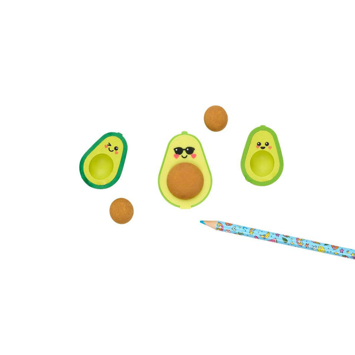 Avocado Love: Puzzle Erasers & Sharpener