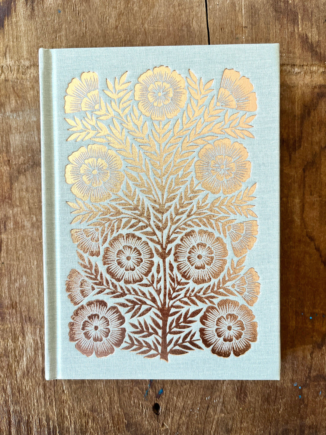 Foil Stamped Linen Journal: Muted Sage