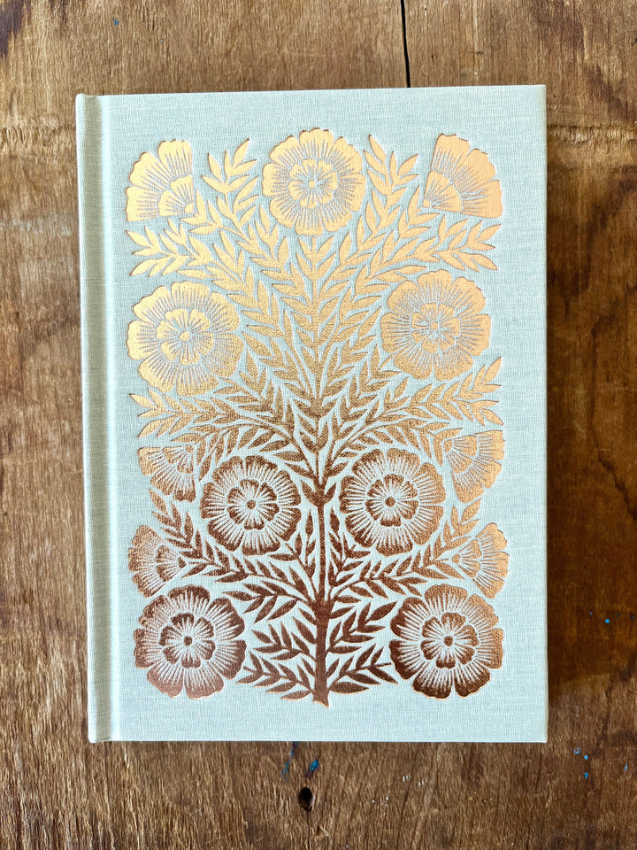 Foil Stamped Linen Journal: Muted Sage