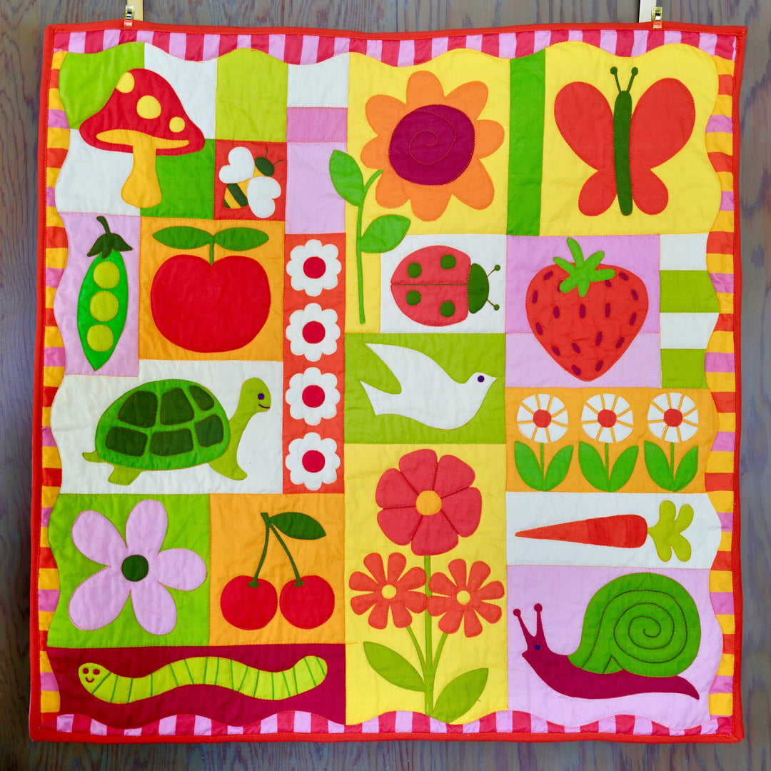 Garden Charms Quilt Kit - Pink/ Green