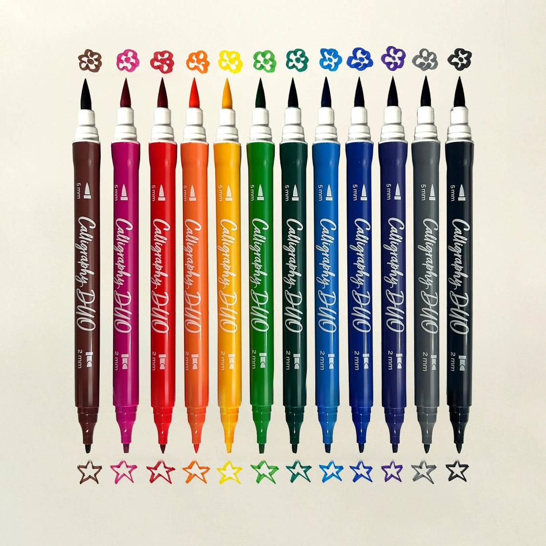 Calligrapghy Duo Markers - Set of 12