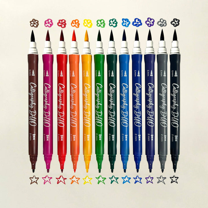 Calligrapghy Duo Markers - Set of 12