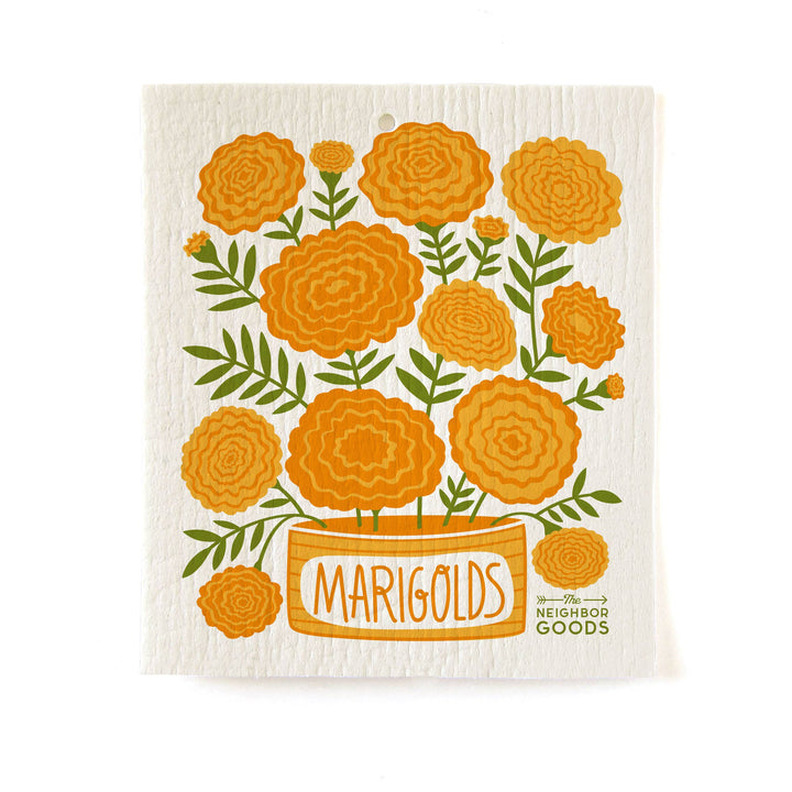 EDIBLE FLOWERS (Lilac, Marigold, Rose) Sponge Cloth Set of 3