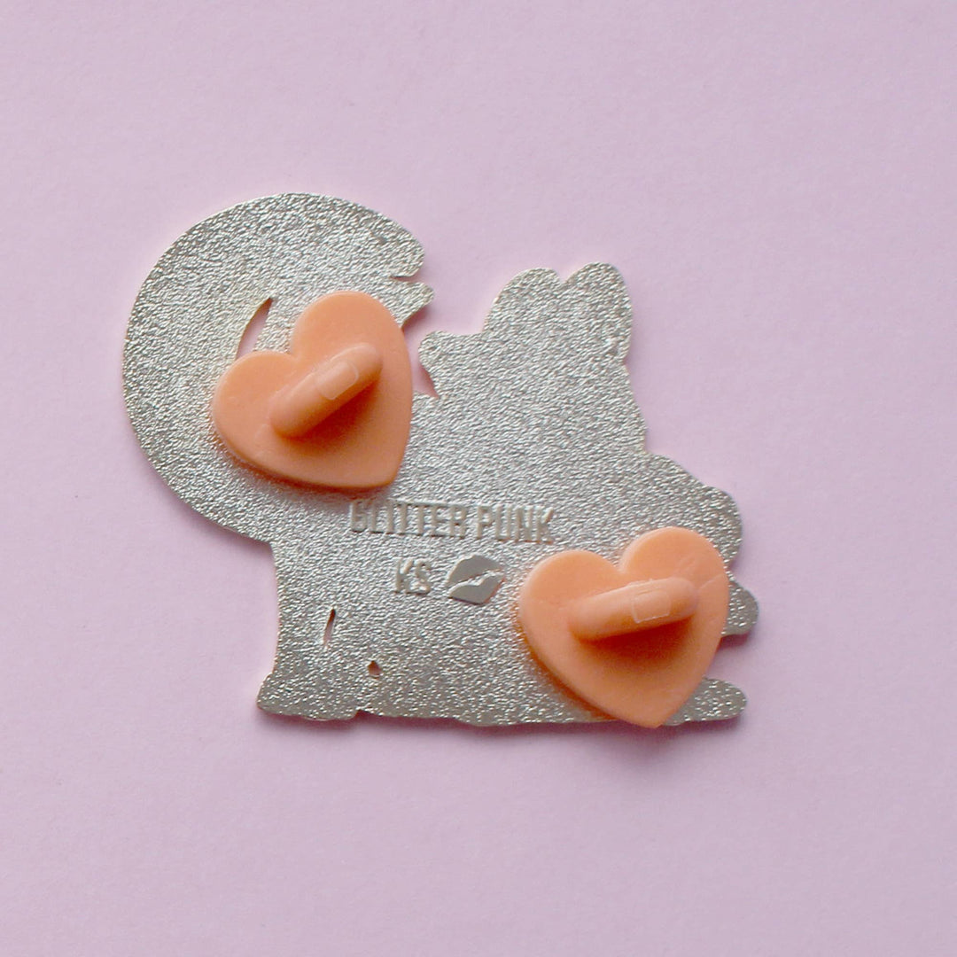 Magnolia Cat Enamel Pin: Lesbian Pride
