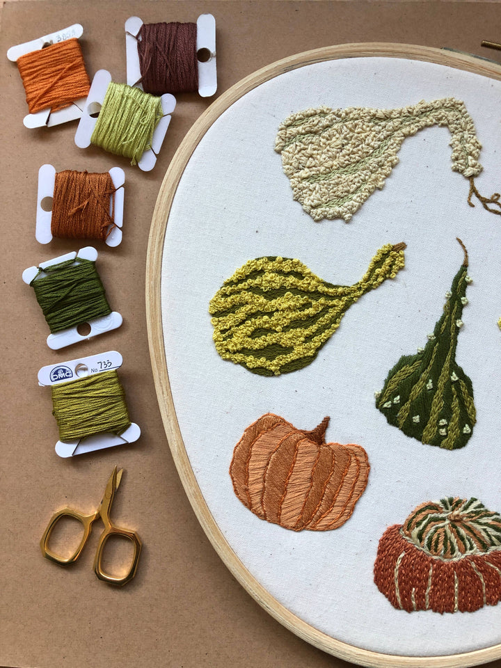 Gourds - Hand Embroidery - Peel Stick &amp; Stitch Patterns