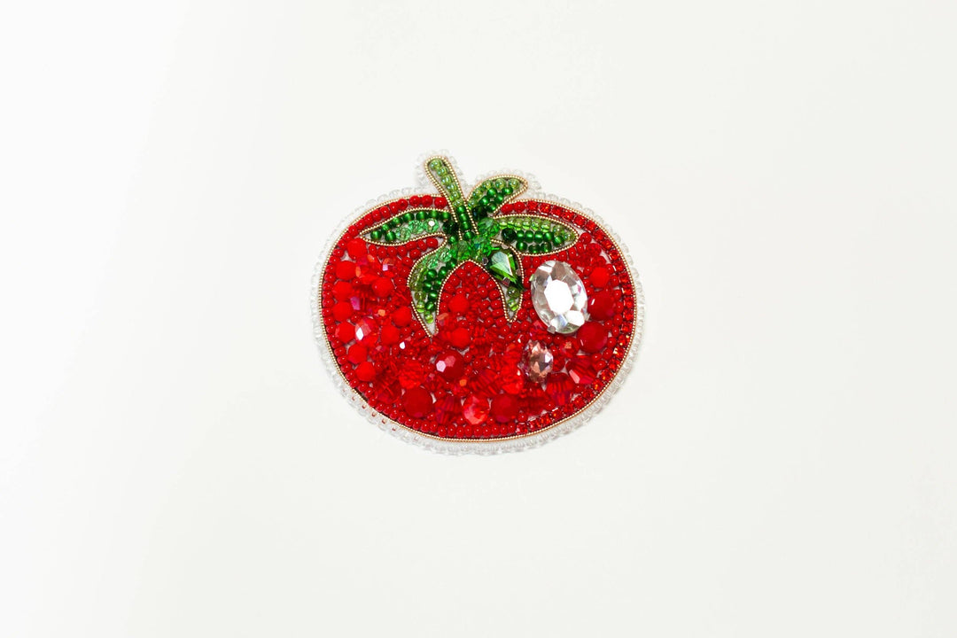 Set of 5 Vegetable Brooch Bead Embroidery Kits