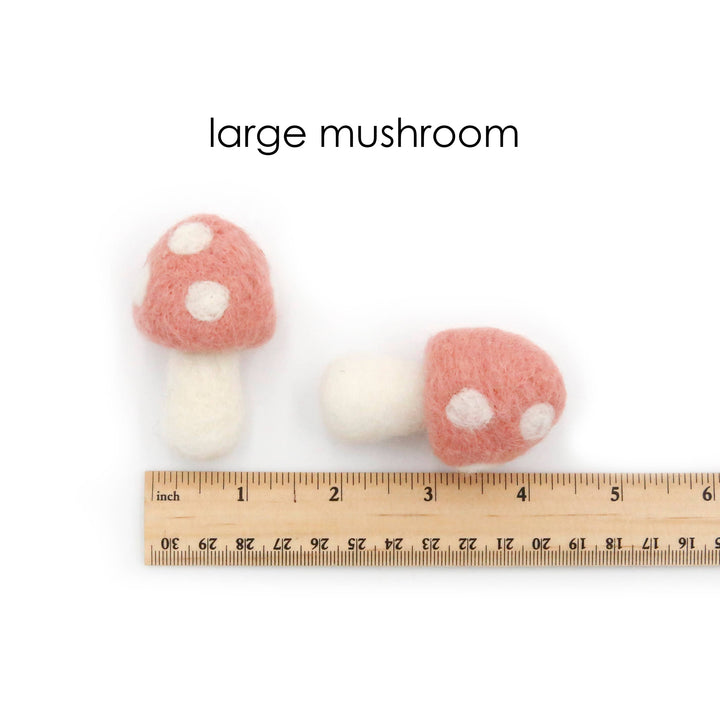 Mini Felt Mushrooms