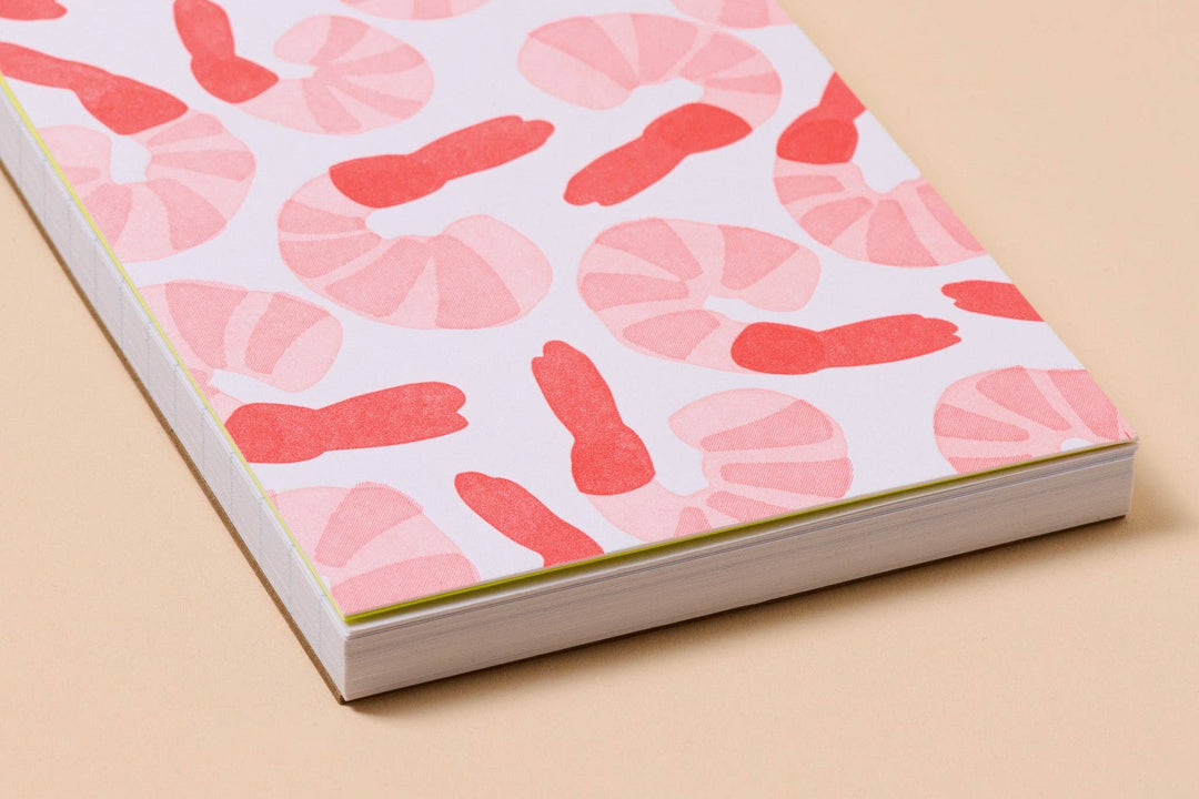 Letterpress Small Spiral Notebook—Shrimp Cocktail (Foodie)