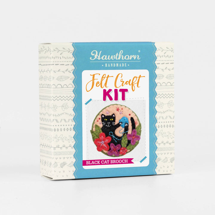 Black Cat Brooch Felt Craft Kit