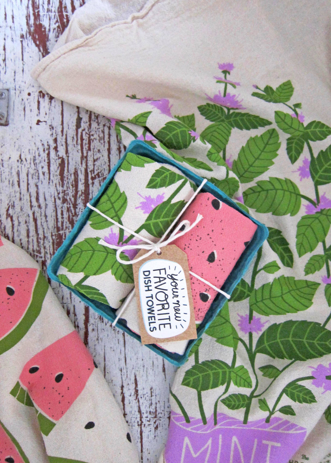 MINT & MELON - Tea Towel Set of 2