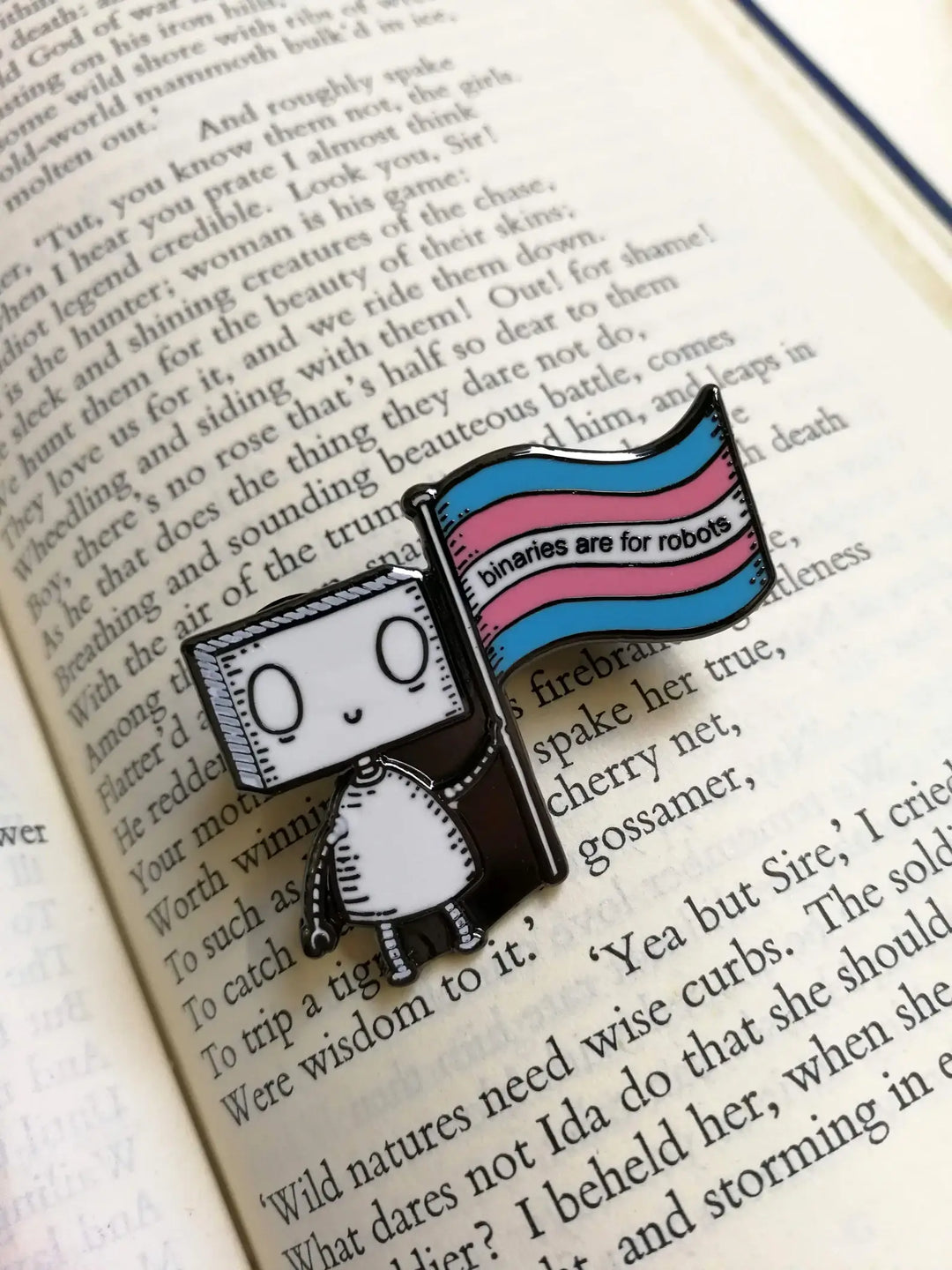 Binaries Are For Robots Enamel Pin