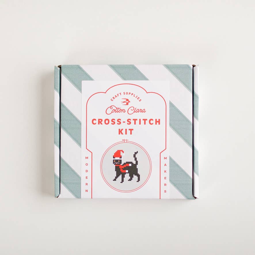 Christmas Cat Cross Stitch Kit