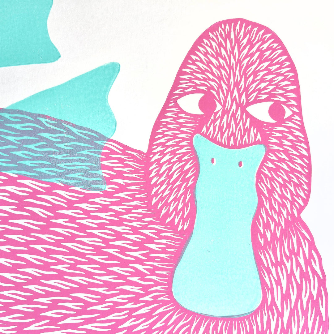 Baby Got Quack - Original Linocut