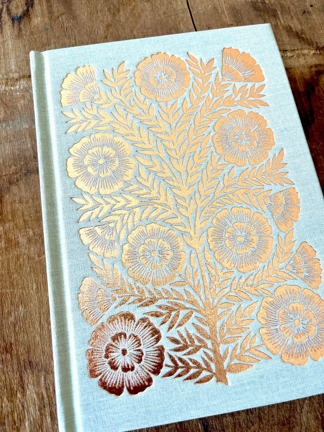 Foil Stamped Linen Journal: Muted Sage