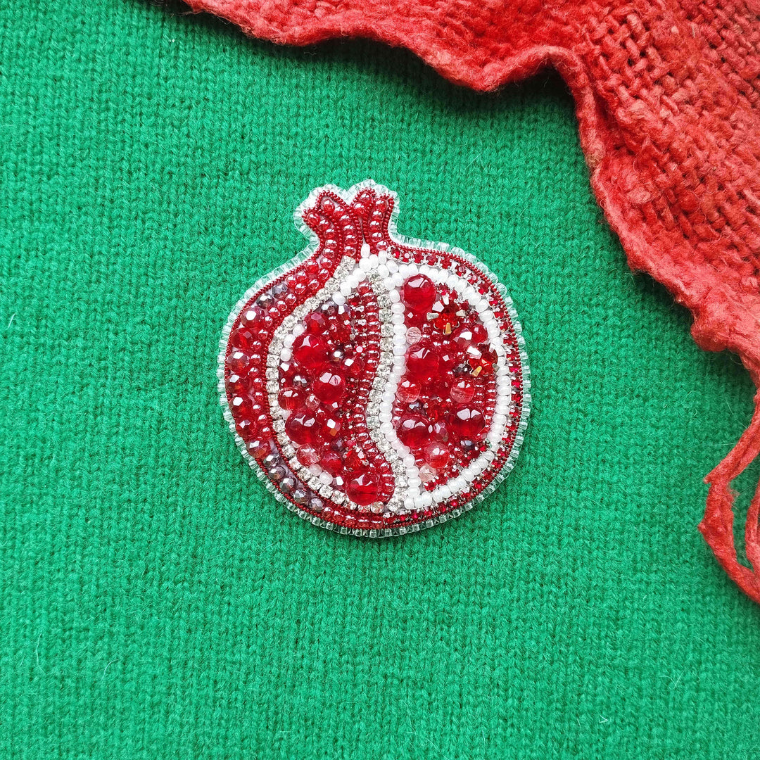 Fruit Bead Embroidery Kit: DIY Needlework Craft (Set of 4)