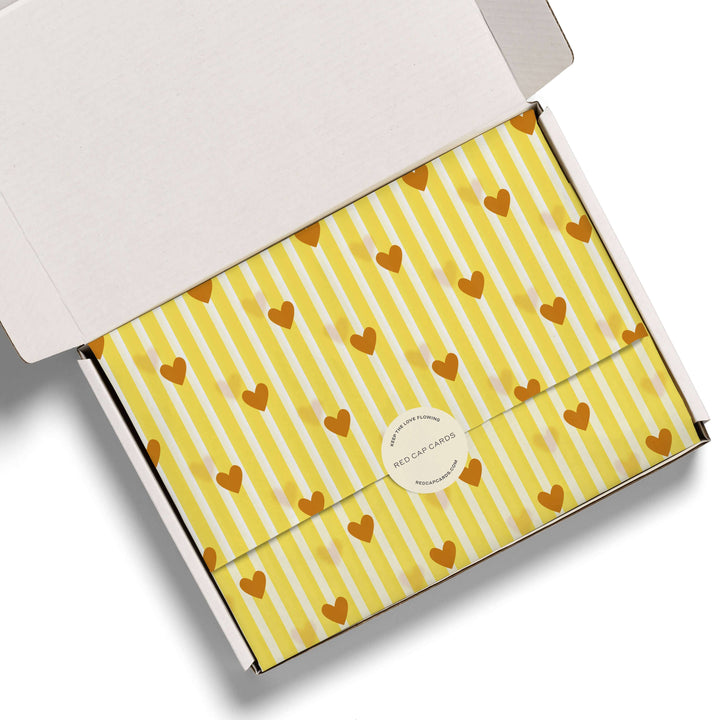 Gold and Yellow Hearts tissue paper