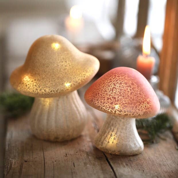 Small Glass Mushroom Light