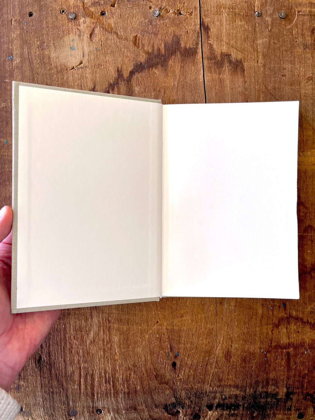Foil Stamped Linen Journal: Muted Sage