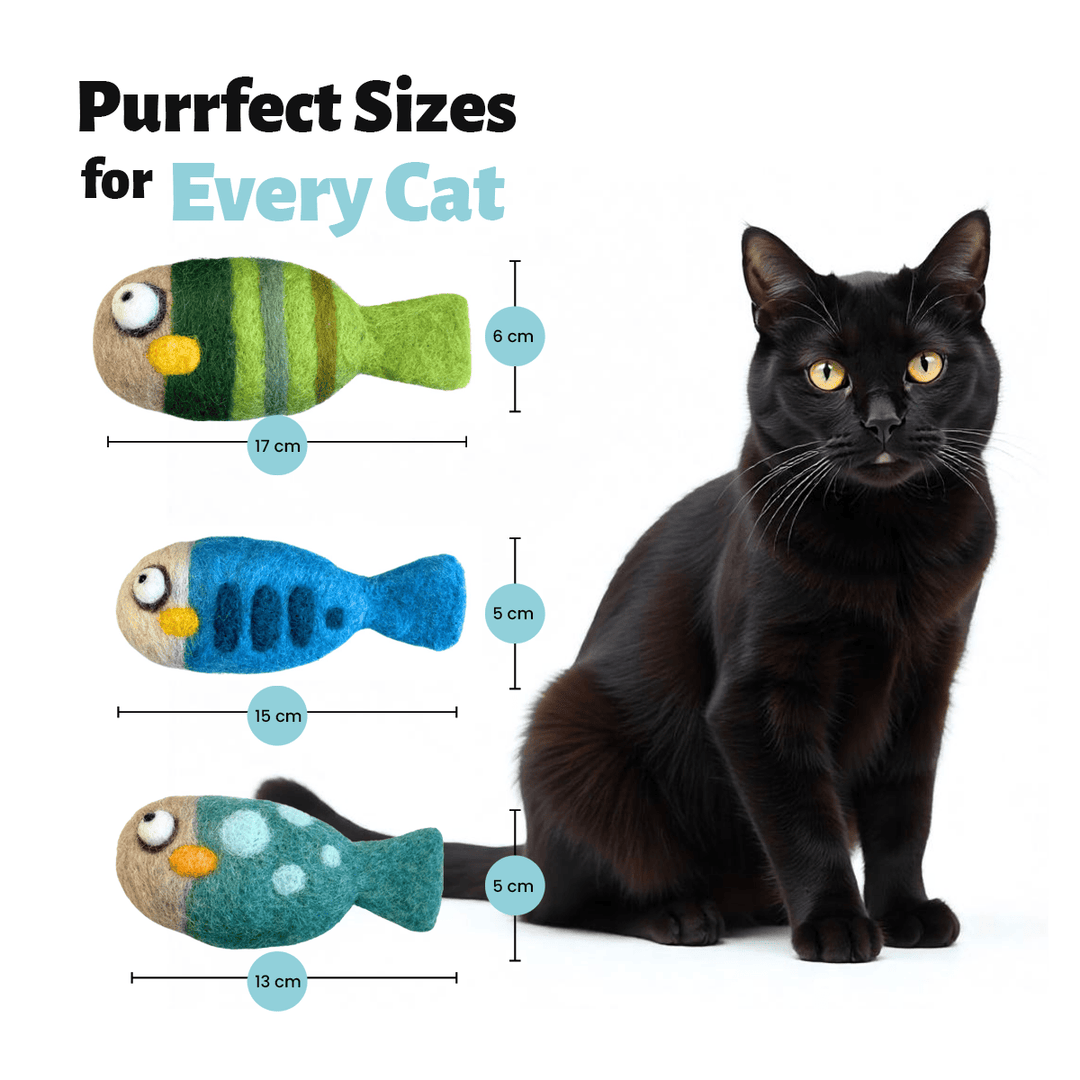 Woolbuddy Felted Fish Cat Toy