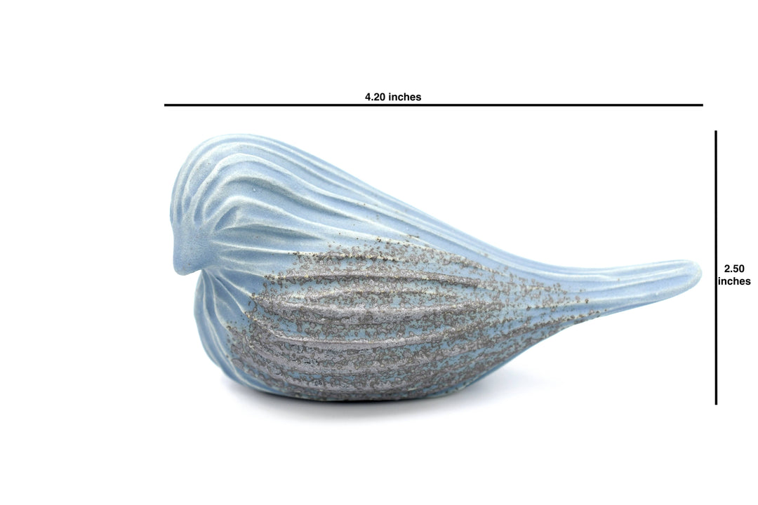 Handcrafted Mini Bird Pale Blue