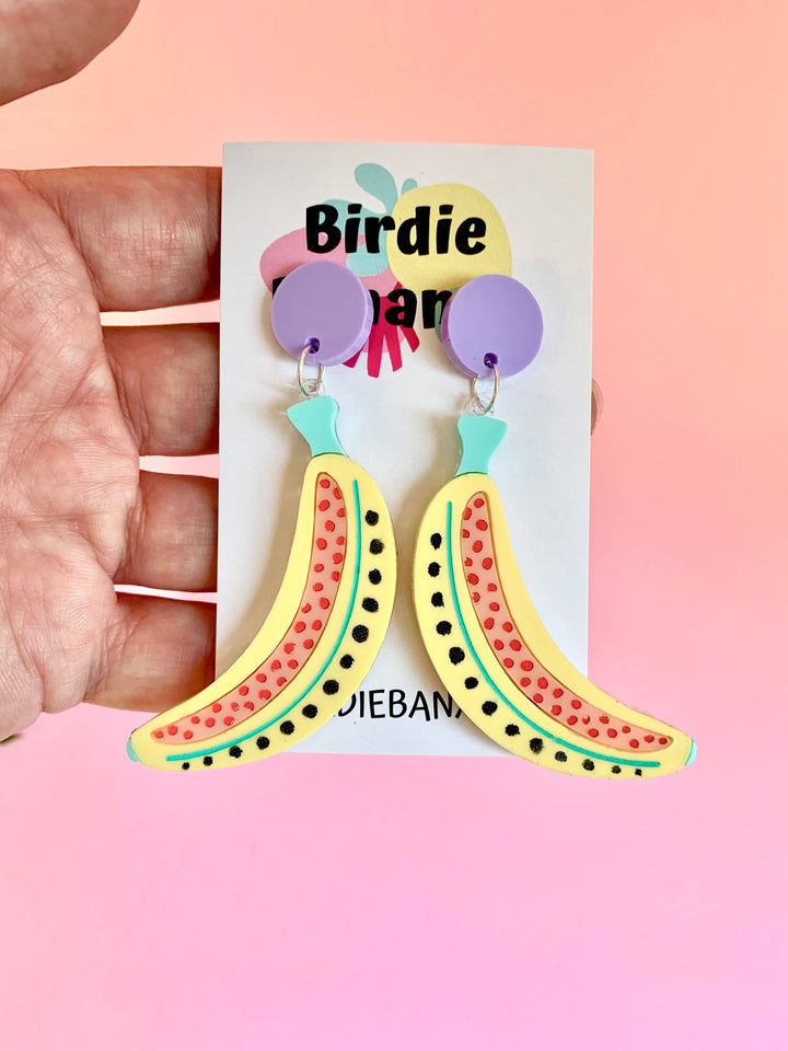 Pastel Banana Earrings