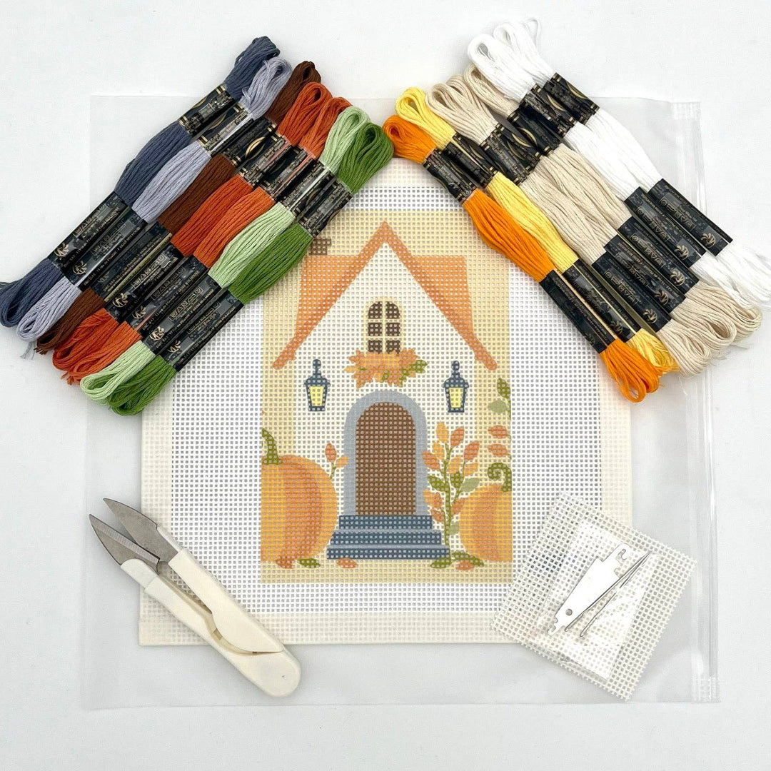 Fall Cottage Needlepoint Kit