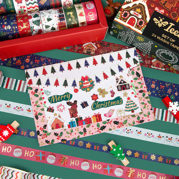 Christmas Washi Tape Set - 24 Rolls