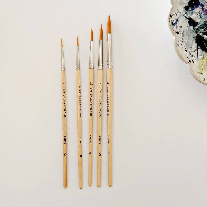 Watercolor Paintbrush Set of Five