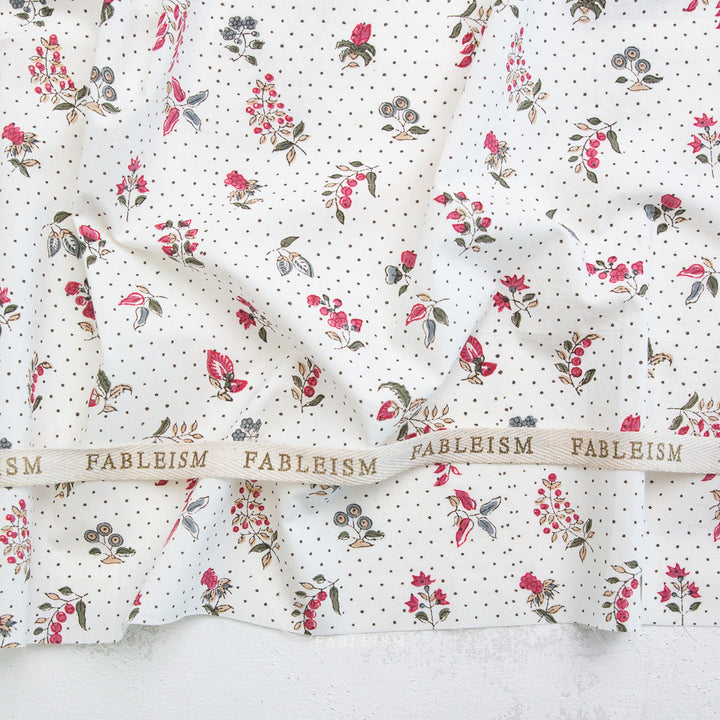 Indian Block Prints by the 1/4 Yard - Dottie Floral Cream