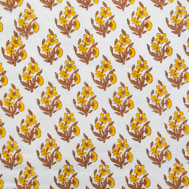Indian Block Prints by the 1/4 Yard - Weekend Floral Summer