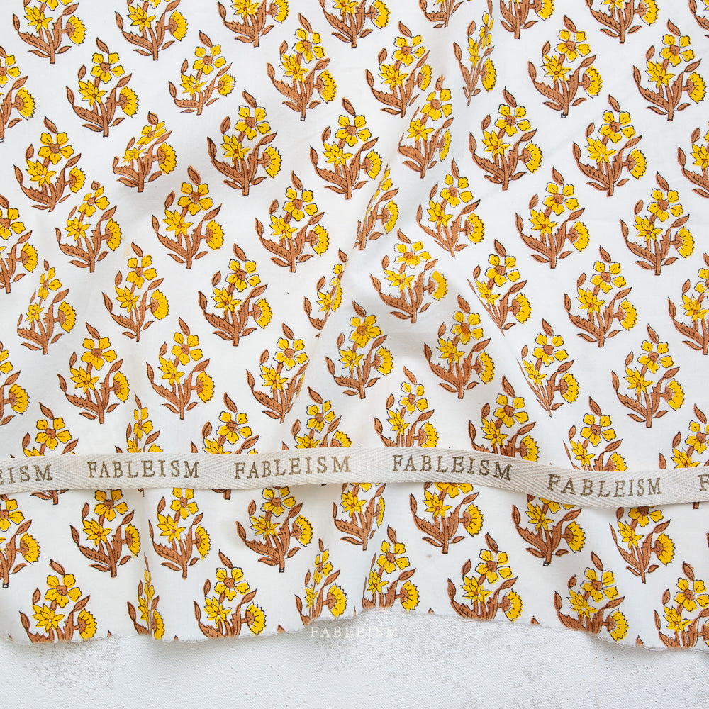 Indian Block Prints by the 1/4 Yard - Weekend Floral Summer