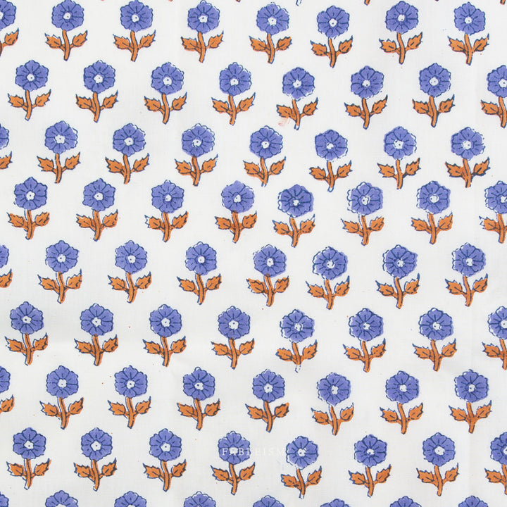 Indian Block Prints by the 1/4 Yard - Flowerling Violet
