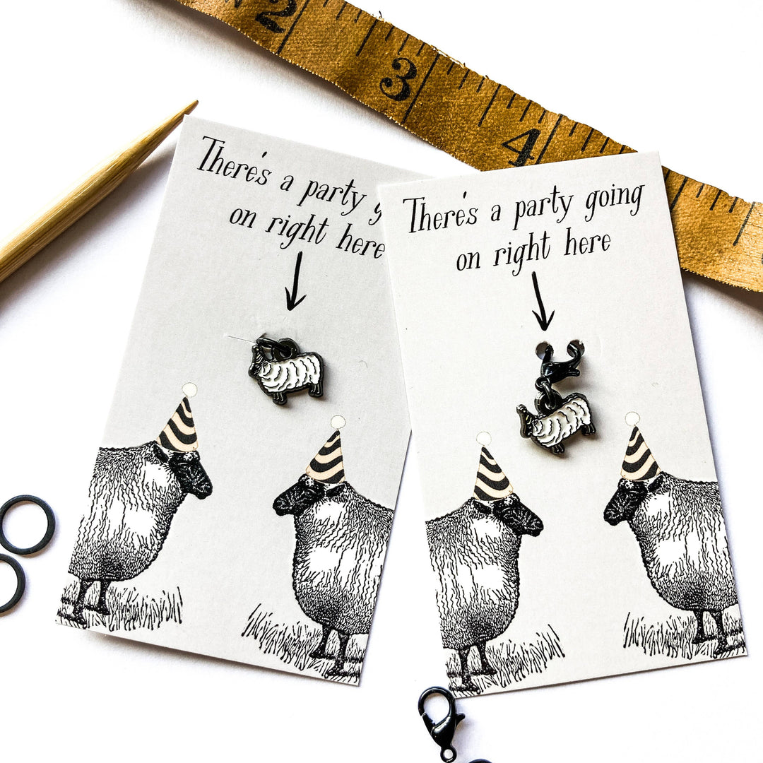 Party Sheep Stitch Marker