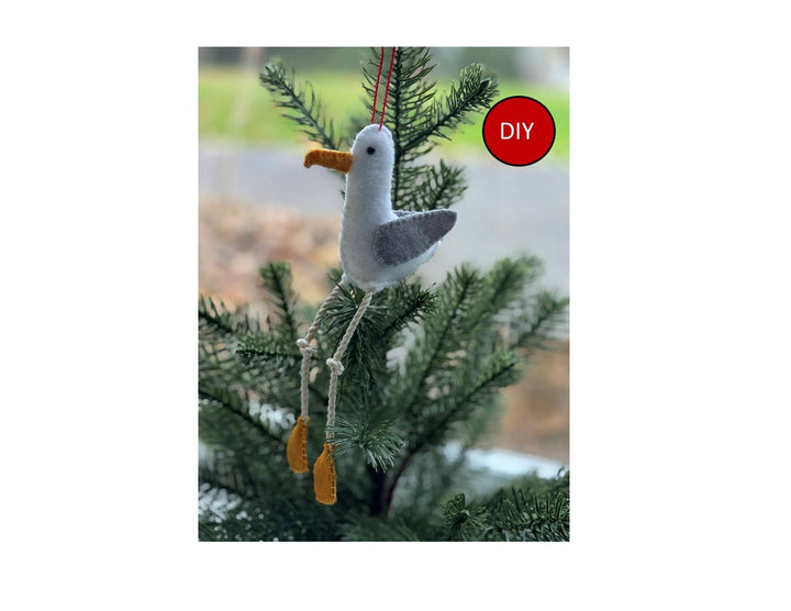 Mini Felt Seagull Ornament Kit