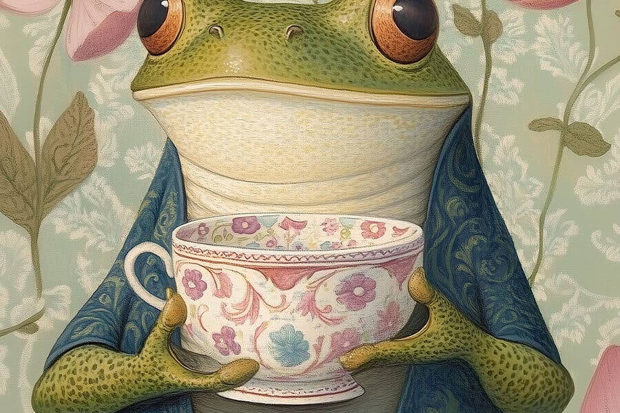 Tea Time Frog