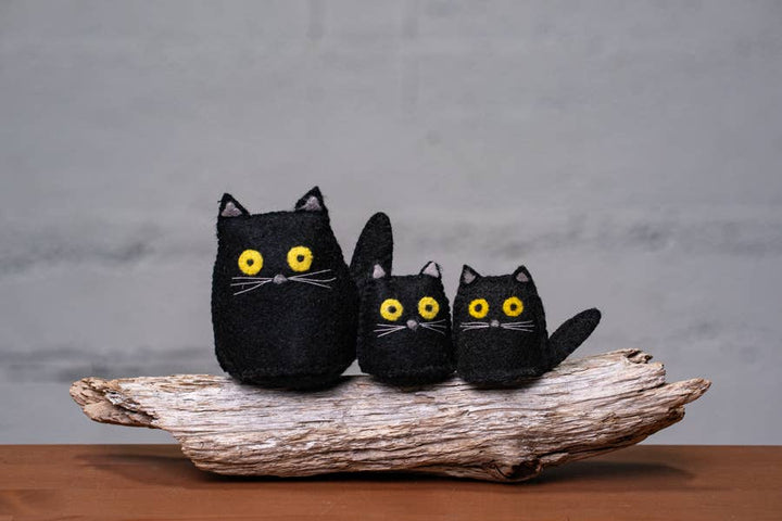 Needle Felted Black Cats Kit