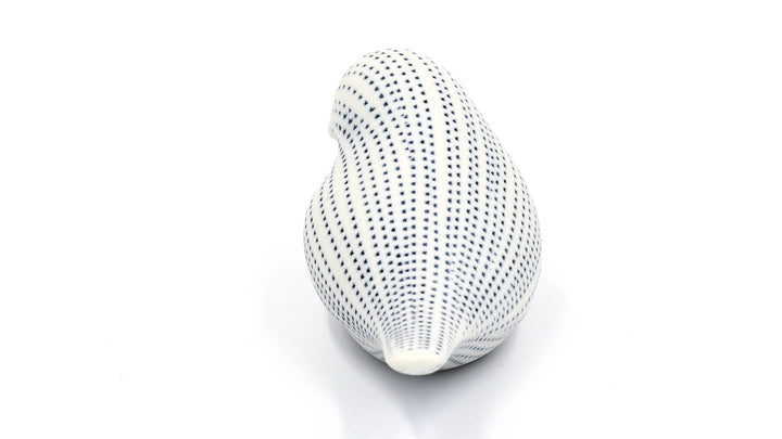 Handcrafted Mini Bird Blue Dotted Stripe
