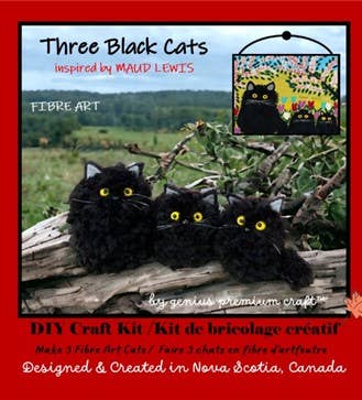 Black Cat Pom Pom Kit