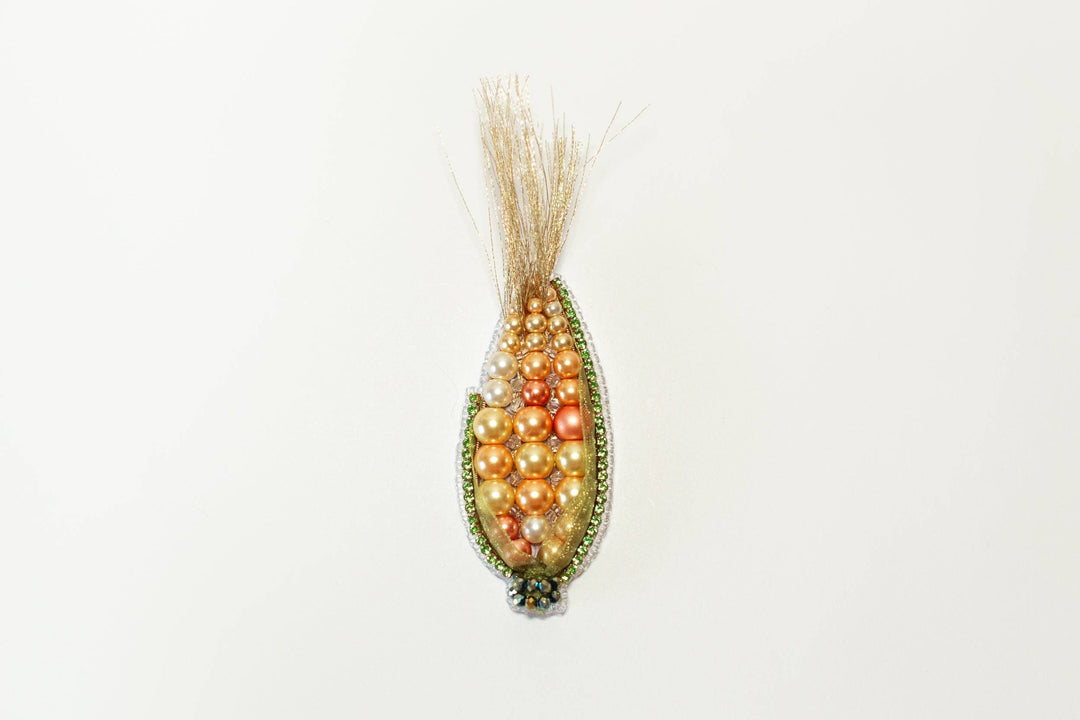 Set of 5 Vegetable Brooch Bead Embroidery Kits