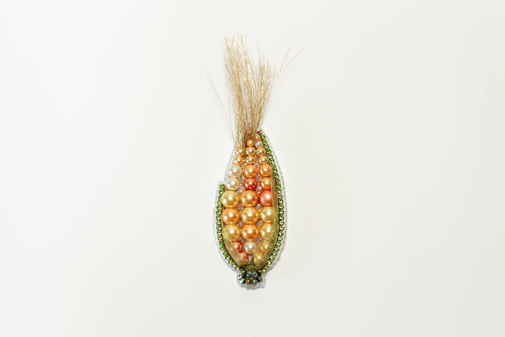 Set of 5 Vegetable Brooch Bead Embroidery Kits