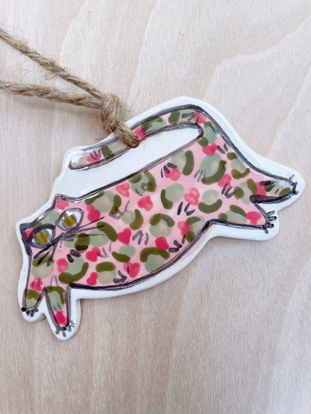 Leaping Kitty Ornament