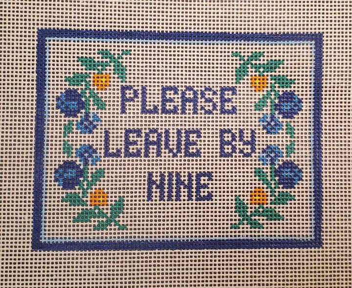Needlepoint Subversive Please Leave by Nine canvas